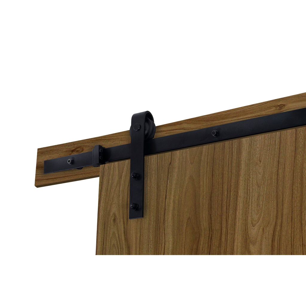 DuraMax Milo Flush Wooden Barn Door Door Color:  Hickory Walnut