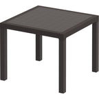 Duramax Rattan Square Table with 4 Duramax Armchairs for the Backyard, Garden and Patio (2 Colors)