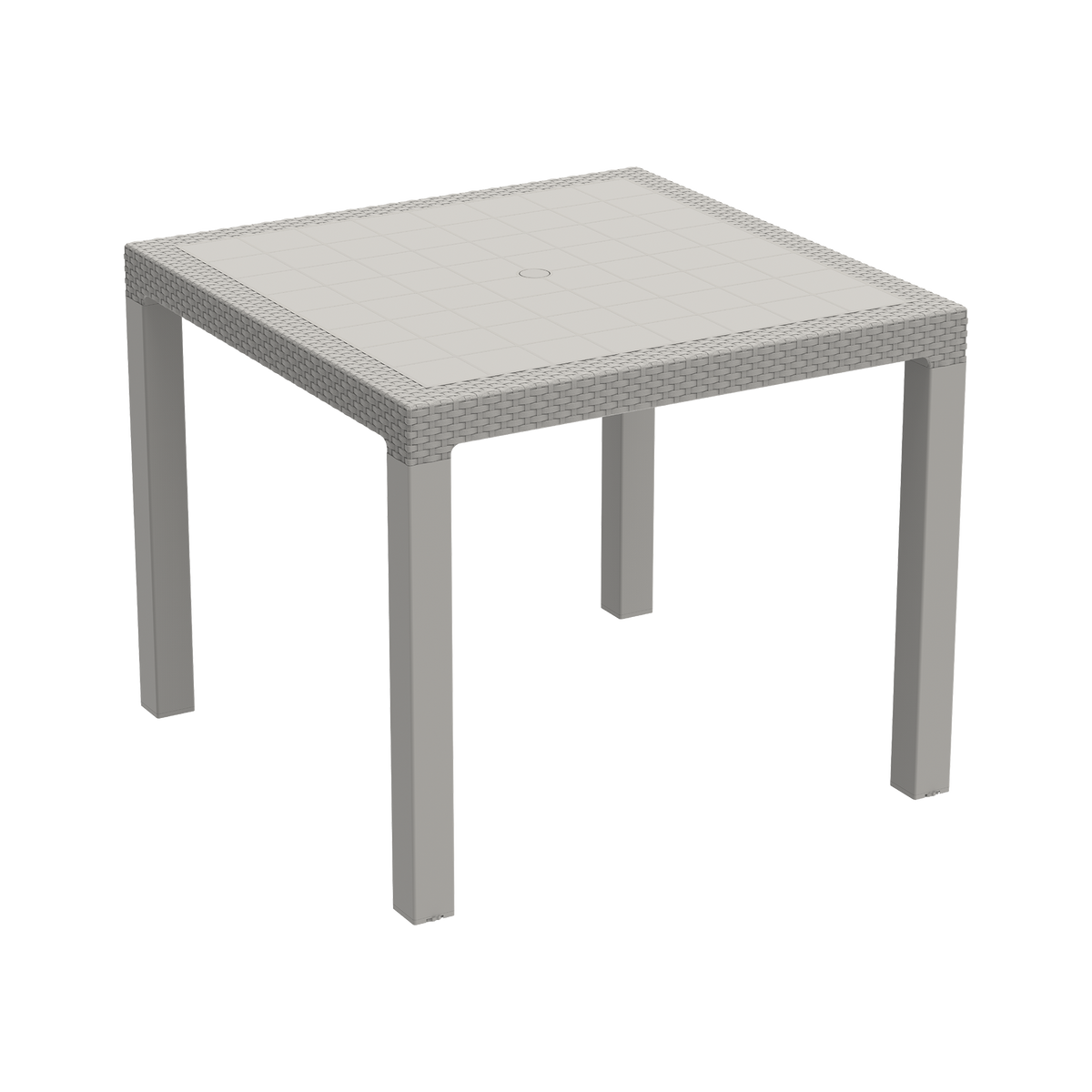 Duramax Rattan Square Table with 4 Duramax Chairs for the Backyard, Garden and Patio (2 Colors)