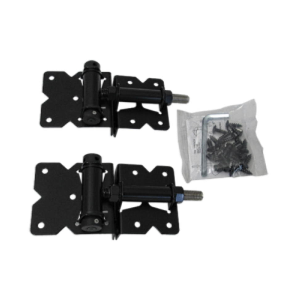 HINGE SET ADJUSTABLE BLACK STAINLESS STEEL