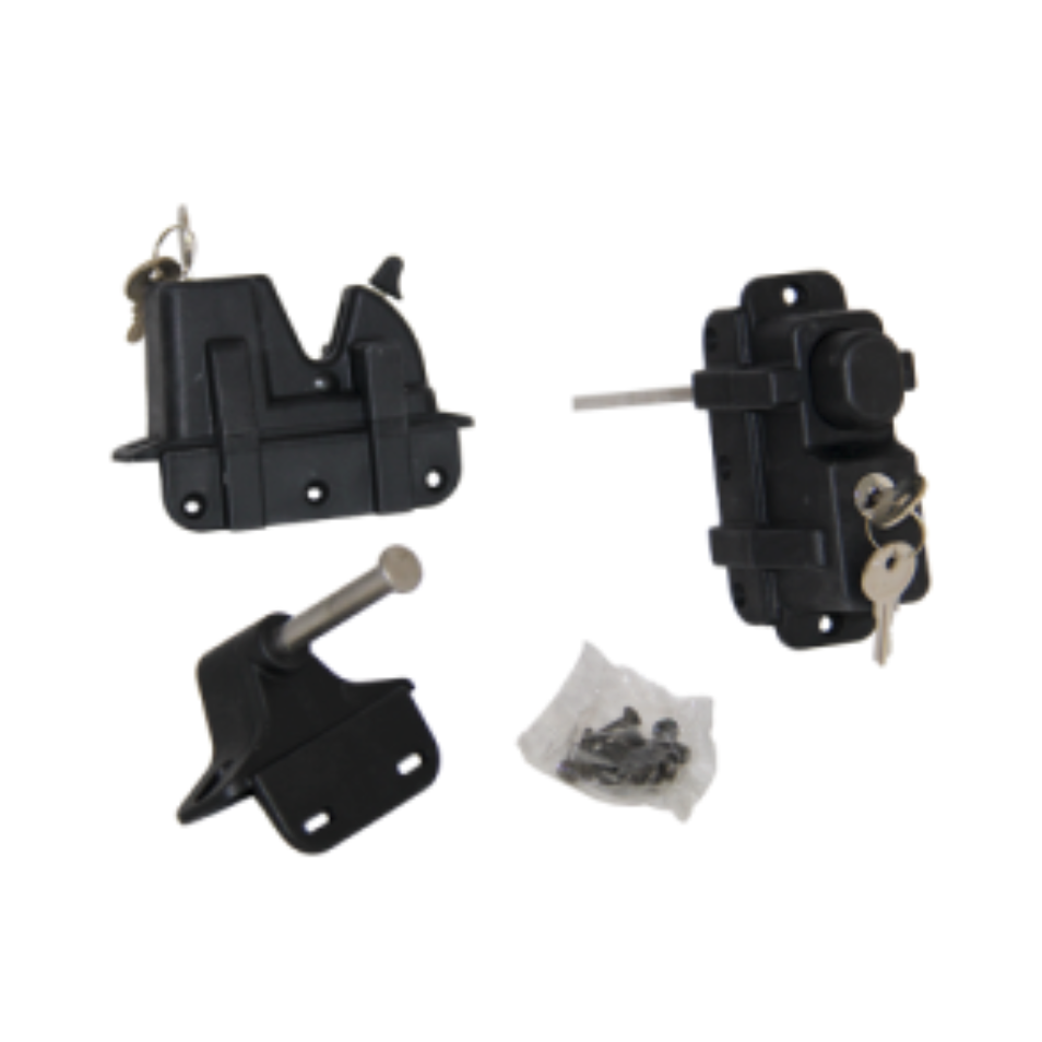 LATCH TWO WAY LOCKABLE BLACK ZINC