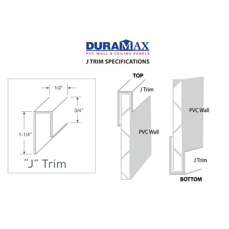DuraMax PVC J Trim (8')