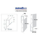 DuraMax PVC J Trim (8')