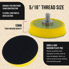 2 Pro Series 2" Hook & Loop DA Backing Plate Pads with 5/16" Thread Size - Dual-Action Random Orbital Sander Polisher Pad, Sanding Polishing
