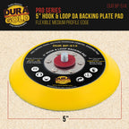 Pro Series 5" Hook & Loop DA Backing Plate Pad - 14mm Thick Medium Profile Edge, Dual-Action Random Orbital Sanding Pad, For Sander Polisher