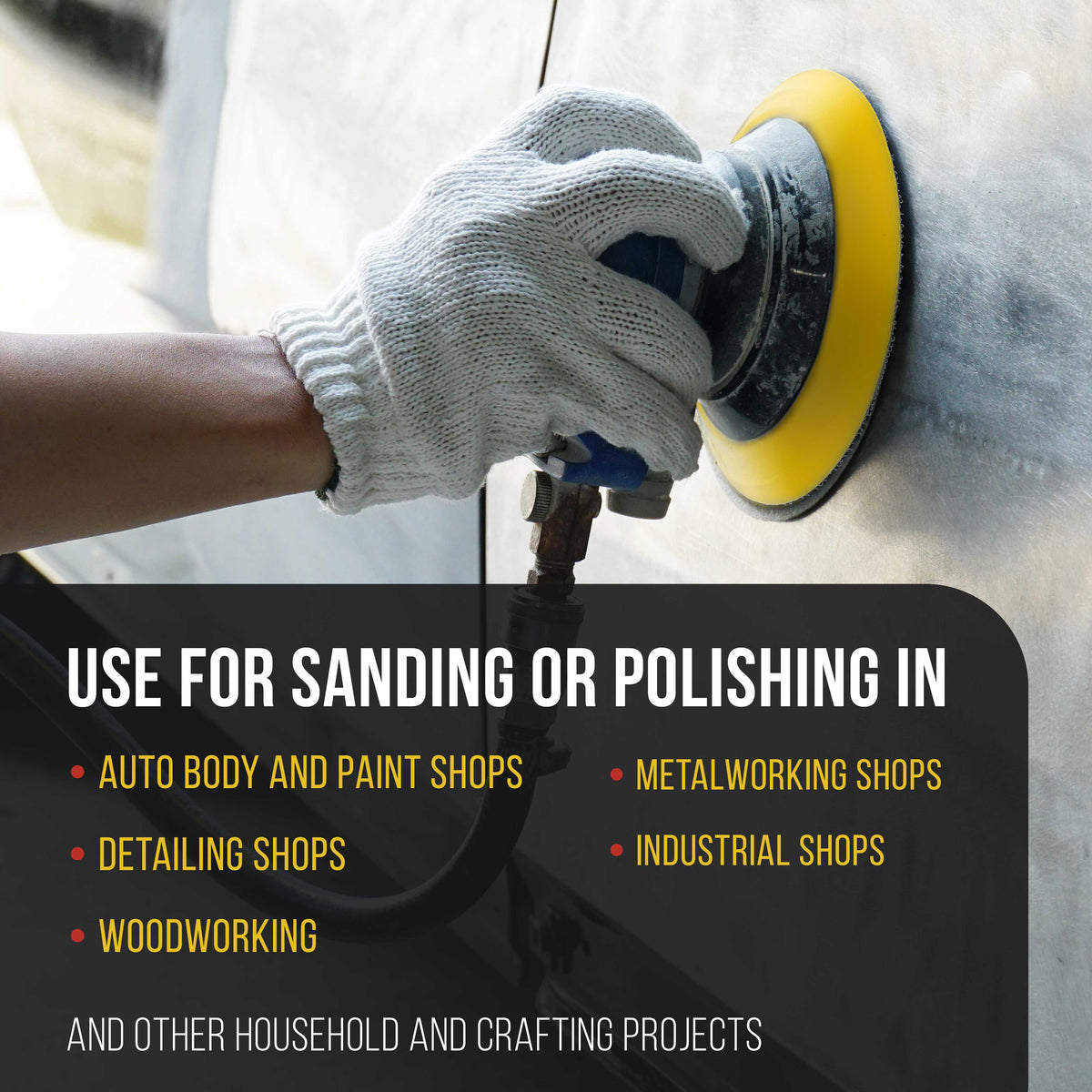 Pro Series 5" Hook & Loop DA Backing Plate Pad - 14mm Thick Medium Profile Edge, Dual-Action Random Orbital Sanding Pad, For Sander Polisher