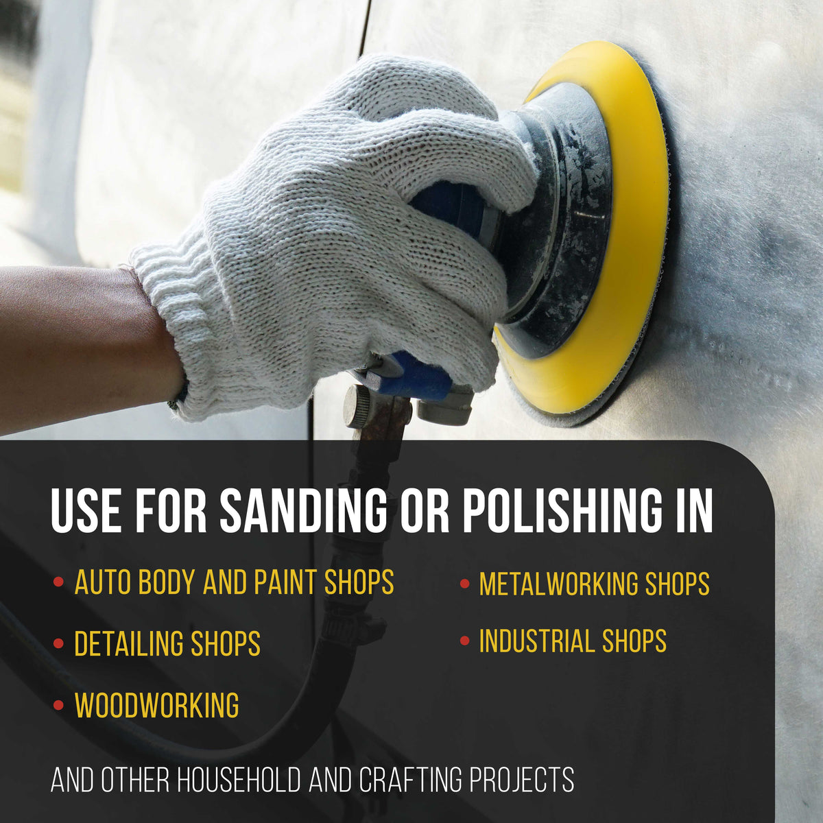 Pro Series 6" Hook & Loop DA Backing Plate Pad - 14mm Thick Medium Profile Edge, Dual-Action Random Orbital Sanding Pad, For Sander Polisher