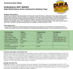 Dura-Gold Green Automotive Masking Tape 3/4 Inch (0.7 Inch x 55 Yards), 4 Rolls - Premium High-Performance, Heat Resistant - Auto Refinish Painting, Car Detailing, Autobody, Industrial, Painters Tape