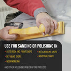 Pro Series Rigid Longboard Hand Sanding File Block, Both Hook & Loop Backing and PSA Backing Conversion Adapter Pad, Rolls 16-1/2" Sandpaper
