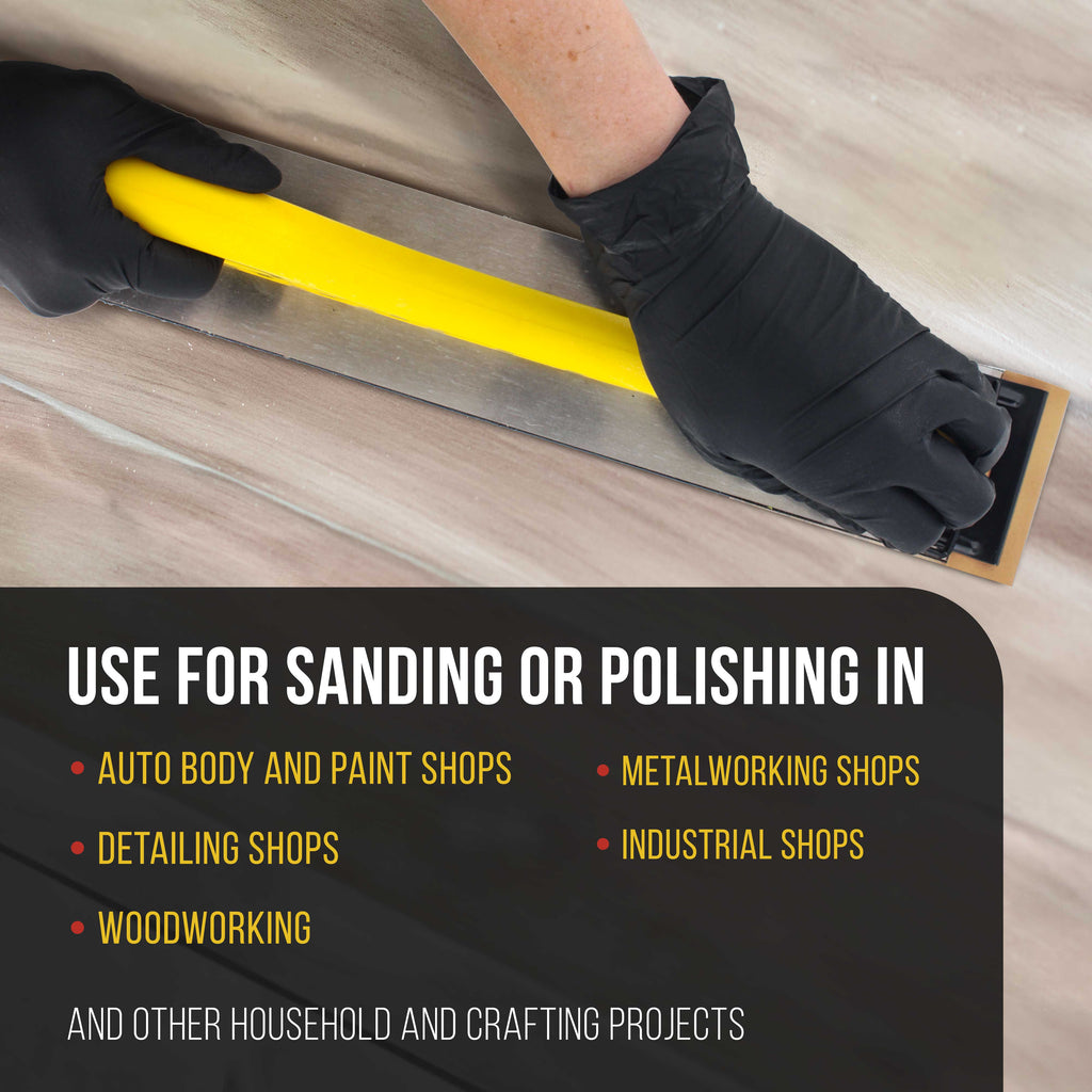 Pro Series Longboard Hand Sanding File Sander Block - Hook & Loop Backing and PSA Backing Conversion Adapter Pad, Clip-On, Rolls Sand Sheets