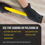 Pro Series Longboard Hand Sanding File Sander Block - Hook & Loop Backing and PSA Backing Conversion Adapter Pad, Clip-On, Rolls Sand Sheets