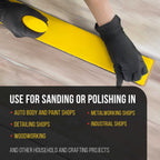 Pro Series Super Flex Longboard Hand Sanding File Block with Both Hook & Loop Backing and PSA Backing Conversion Adapter Pad, Sandpaper Roll