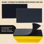 Pro Series Rectangle 5" x 2-3/4" Hand Sanding Block Pad with Hook & Loop Backing and PSA Sandpaper Conversion Adapter Pad - Sand Paint