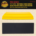 Pro Series Rectangle 7-3/4" x 2-3/4" Hand Sanding Block Pad with Hook & Loop Backing and PSA Sandpaper Conversion Adapter Pad - Sand Paint