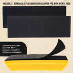 Pro Series Rectangle 7-3/4" x 2-3/4" Hand Sanding Block Pad with Hook & Loop Backing and PSA Sandpaper Conversion Adapter Pad - Sand Paint