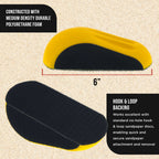 Pro Series 6" Mouse-Shaped Hand Sanding Block Pad for Hook & Loop, PSA 6" DA Sanding Discs, 2 Pack, Conversion Adapter Pad for PSA Sandpaper