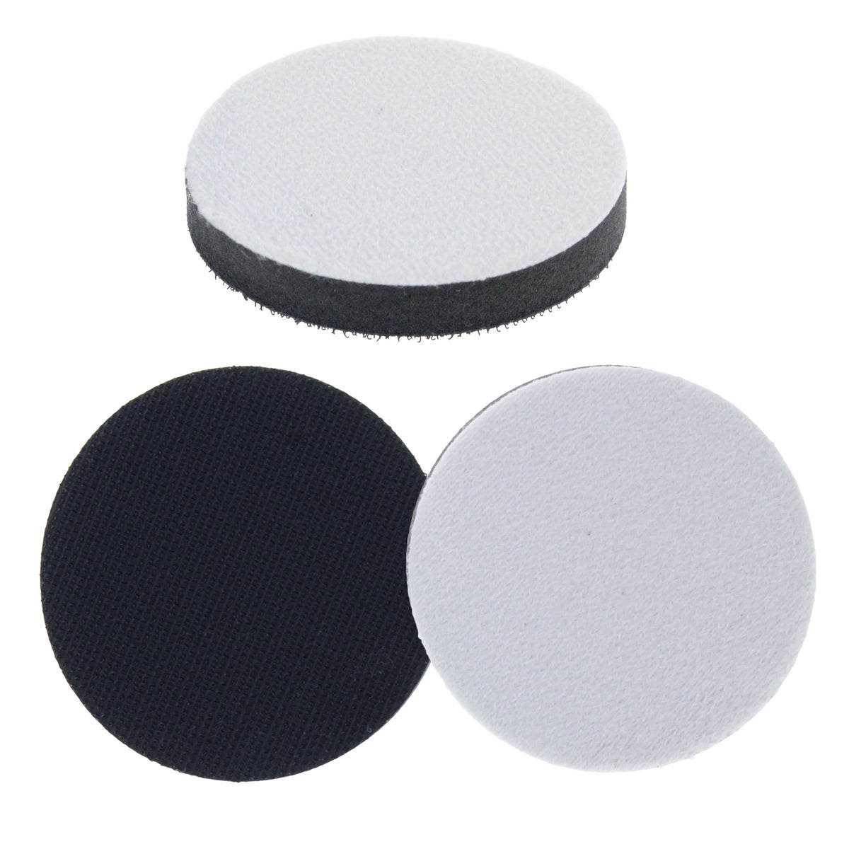 Pro Series 3" x 10mm Soft Density Interface Pad, 3 Pack - Hook & Loop Foam Cushion Used Between Sander Sanding Discs, Polisher Polishing Pad