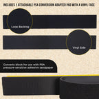 Pro Series 16" K-Block Sander Firm & Flex Hand Sanding Block Pad with Hook & Loop Backing and PSA Sandpaper Conversion Adapter Pad