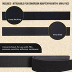 Pro Series 24" K-Block Sander Firm & Flex Hand Sanding Block Pad with Hook & Loop Backing and PSA Sandpaper Conversion Adapter Pad