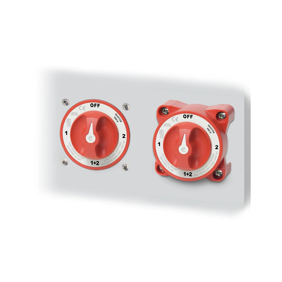 Blue Sea 350A Red e-Series Dual Circuit Battery Switch