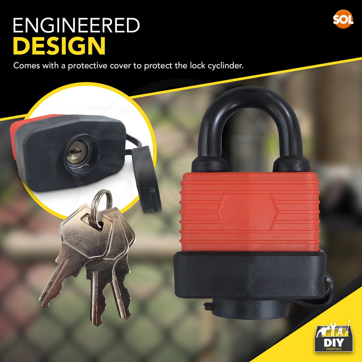 Weatherproof Padlock 40mm | Outdoor Security Lock Includes 3 Keys
