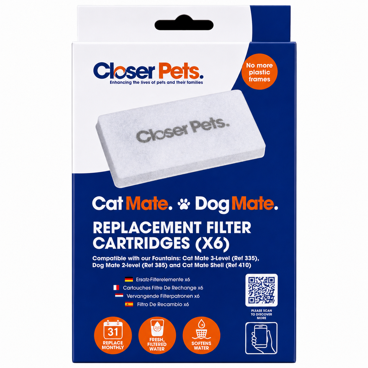 Pet Mate Replacement Filter Cartridges x6