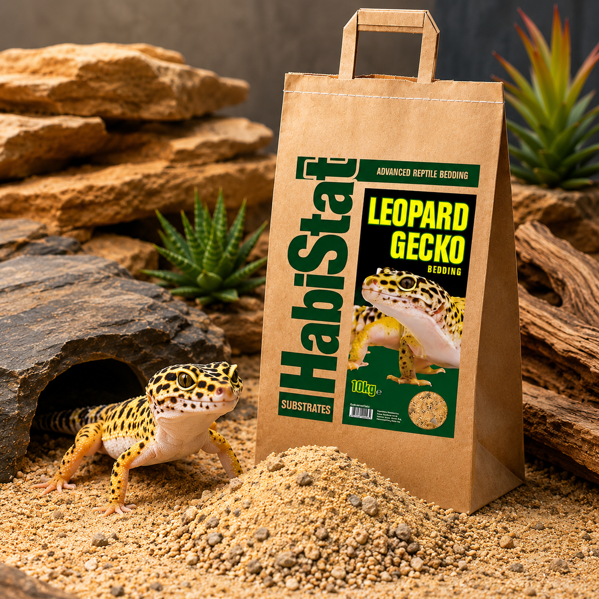HabiStat Leopard Gecko Bedding Reptile Substrate 10kg