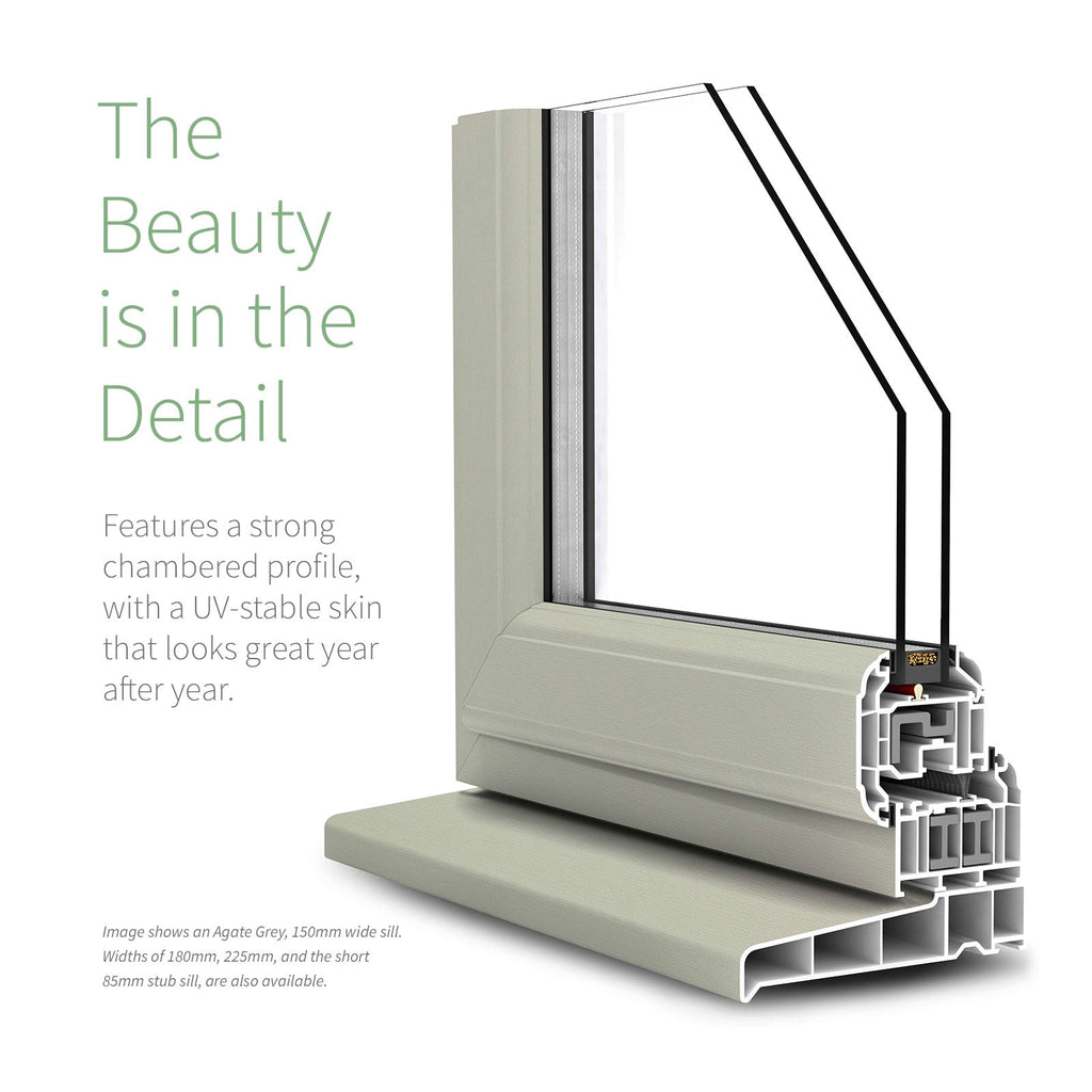 180mm Profile 22 Window Sill (with End Caps)