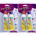 4PK Bingo Marker Pen Dabbers Daubo Dot Markers Colours Red & Blue Ink Colouring