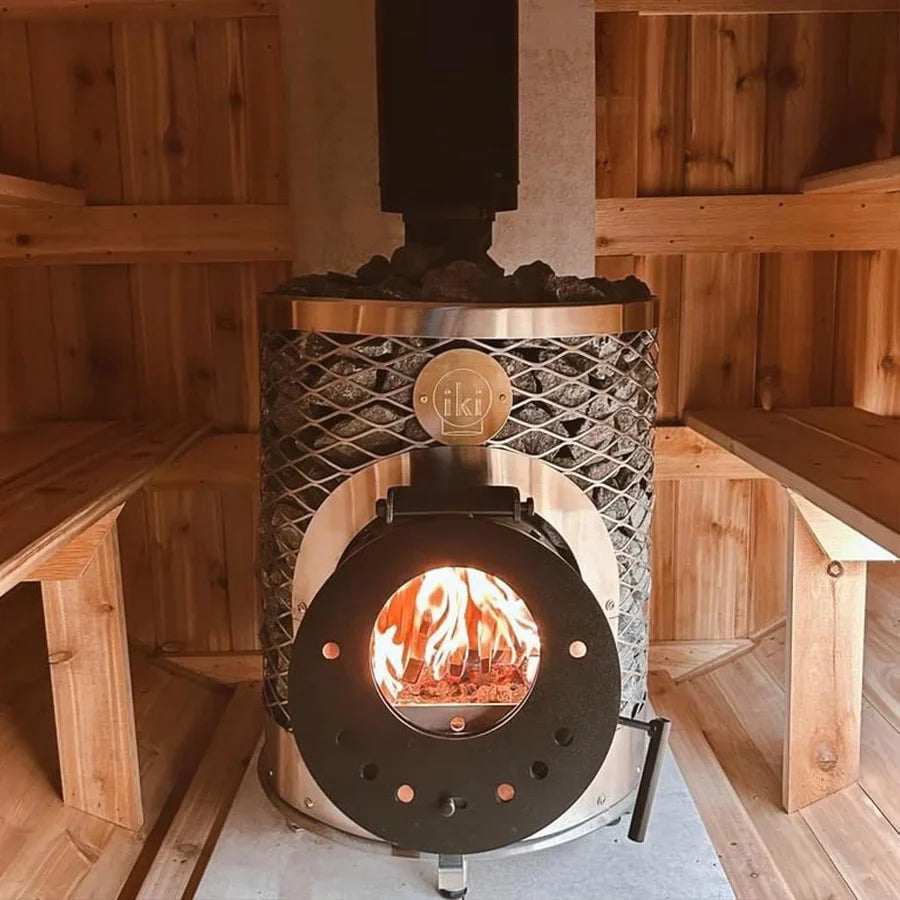 10 Person Cedar Barrel Sauna  | 7′ x 8'