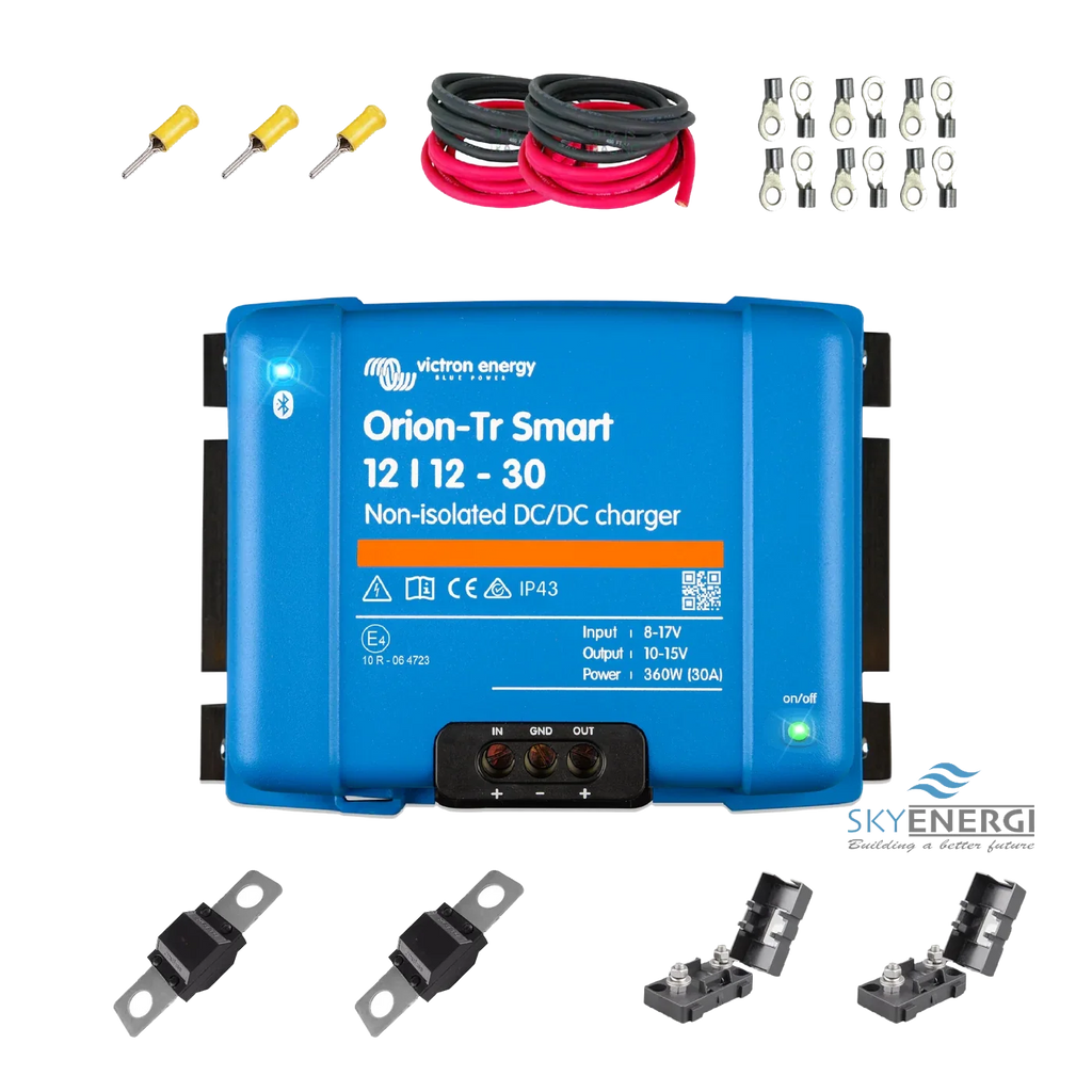 12V Battery To Battery Charger Kit - Includes Victron Orion 30A DC-DC Charger with built-in Bluetooth