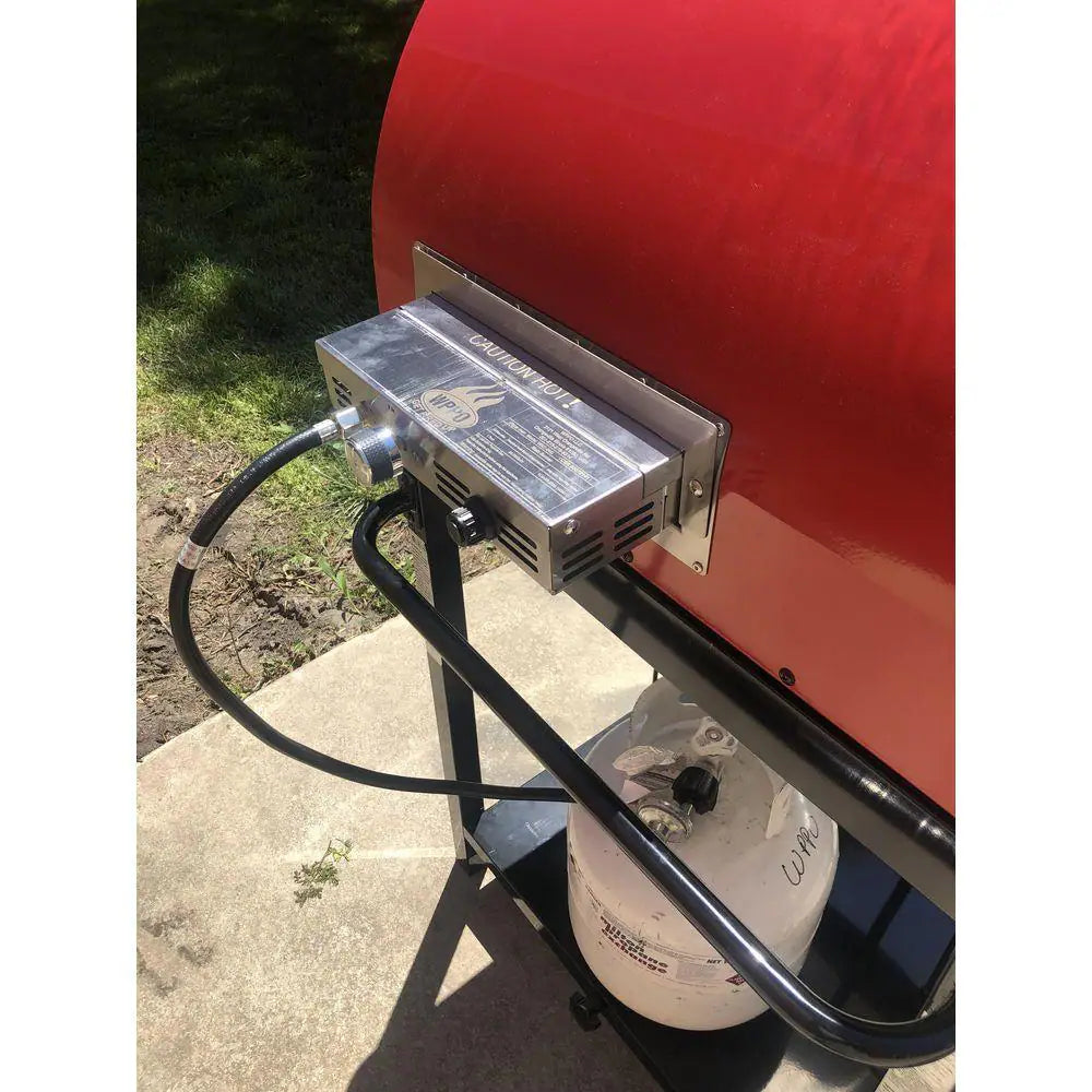 25-Inch Multi-Fuel Outdoor Pizza Oven with Propane Burner and Storage Rack
