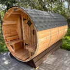 6 Person + Changing Room Cedar Barrel Sauna | 6′ x 12′