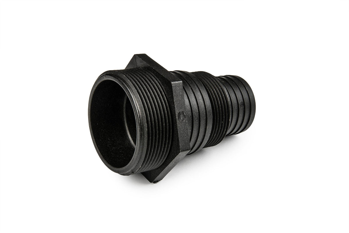 Tank Connector 2"BSPM - 2" Barb - 1.5"BSPM - 1.5" Barb