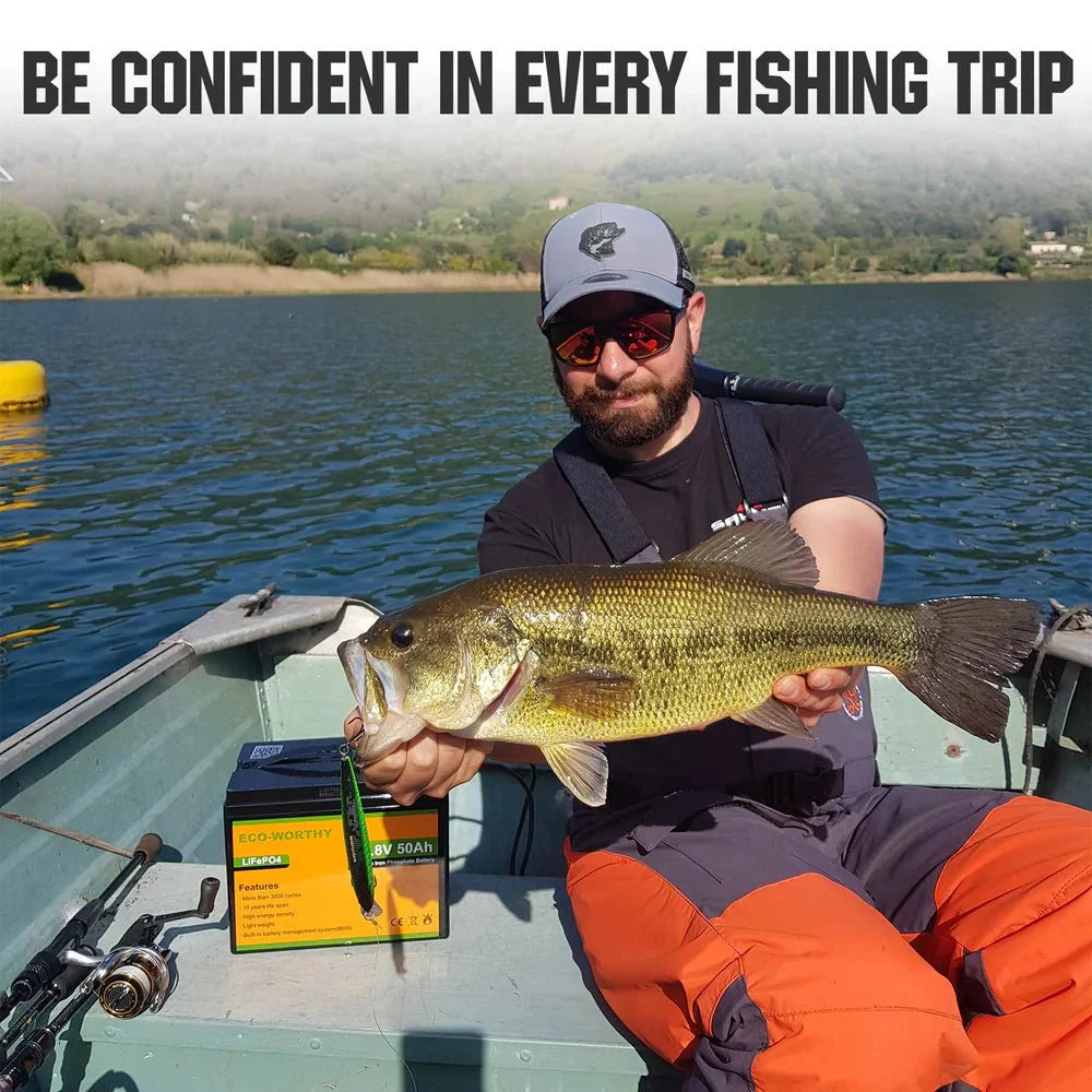 ECO-WORTHY 12V 50Ah Lithium Iron Phosphate Battery