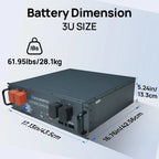 ECO-WORTHY 48V (51.2V) 50Ah Server Rack Battery