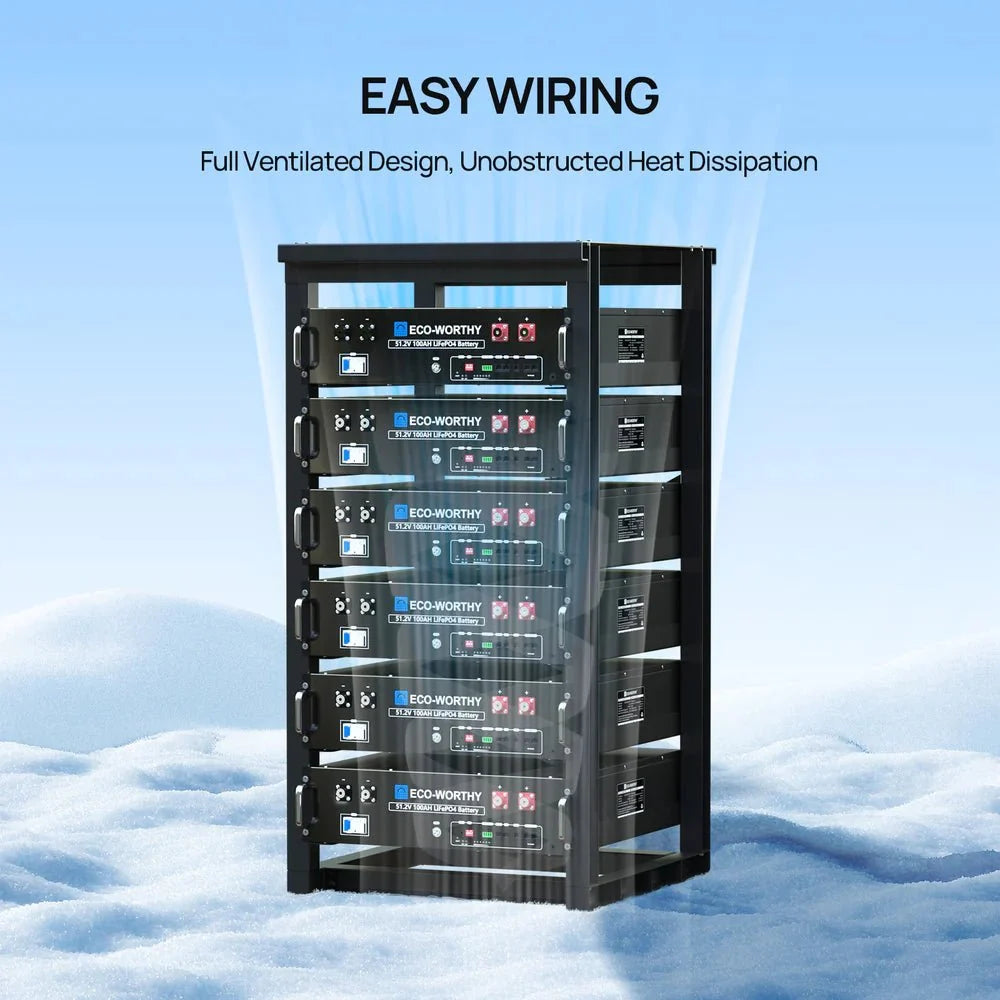 ECO-WORTHY 6-Layer 19 Inch Rack for 3U Server Rack Battery