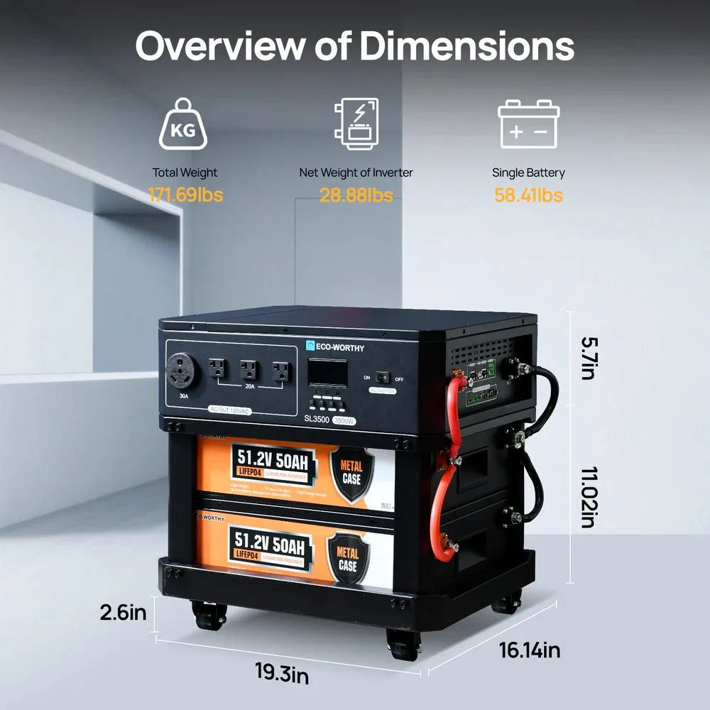 ECO-WORTHY SL3500 3500kW Stackable Power Station