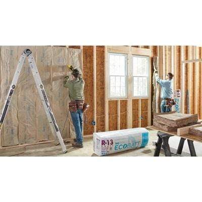 Knauf Ecobatt R-22 Unfaced Fiberglass Insulation Batts 6.5 in x 23 in x 48 in (4 Bags)