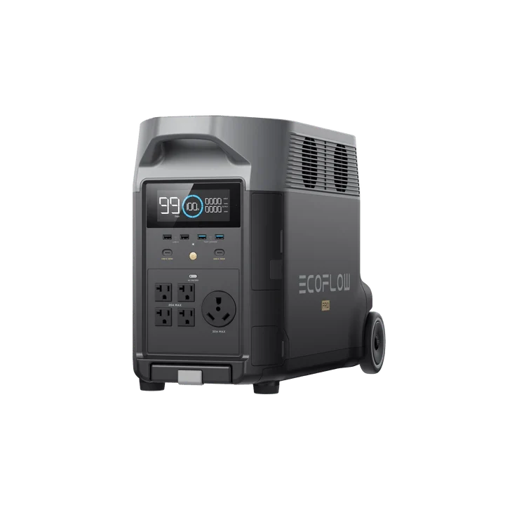 EcoFlow DELTA Pro With Extra Battery 7200Wh 3600W Solar Generator + 200W Rigid Monocrystalline Solar Panels Kit