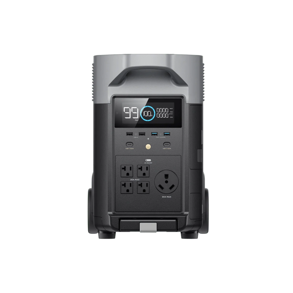 EcoFlow DELTA Pro With Extra Battery 7200Wh 3600W Solar Generator + 200W Rigid Monocrystalline Solar Panels Kit