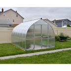 Bella 8 x 12 ft Silver Walk-In Greenhouse Kit with Diffused Polycarbonate Panels