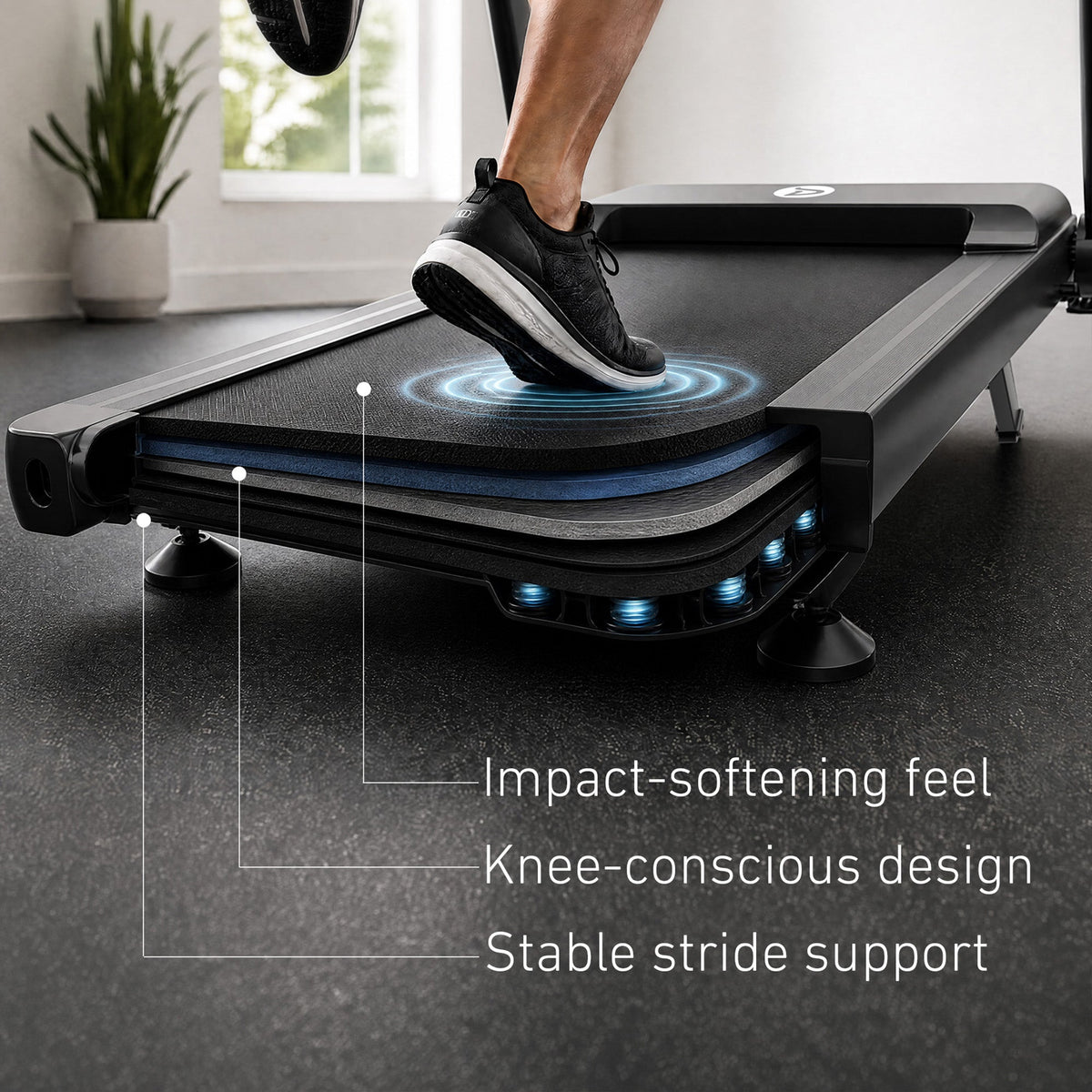DeerRun Apex Rise 1 Challenge Training 25% Auto Incline Foldable Smart Treadmill