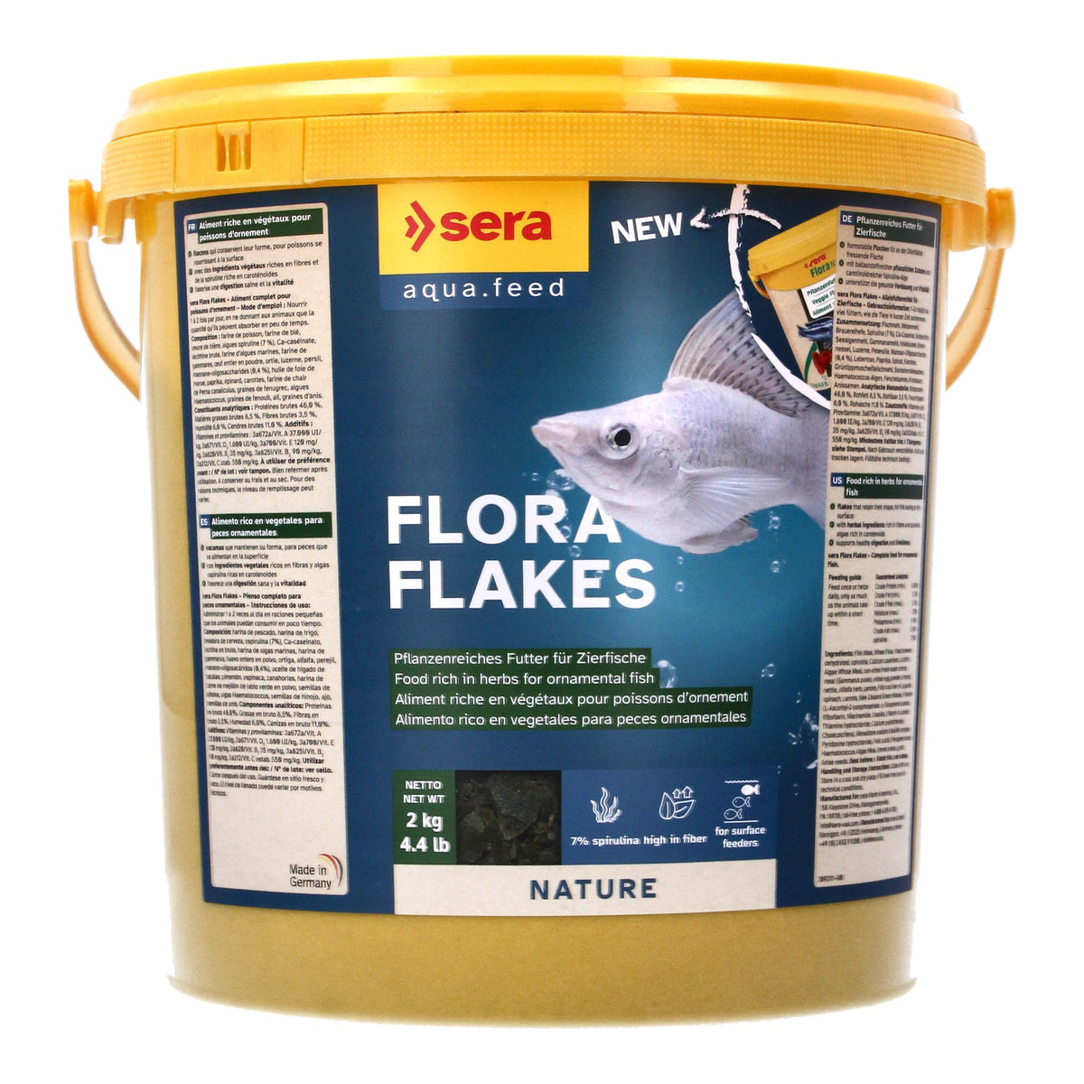 Sera Flora Nature 2kg Herbal Flakes for Herbivorous Fish