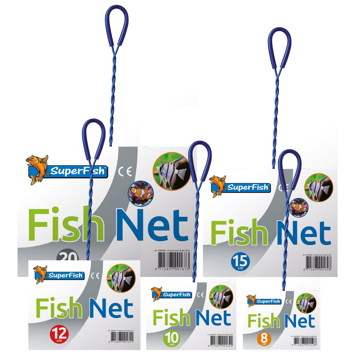 Superfish Fine Mesh Aquarium Fish Nets - 5 Sizes