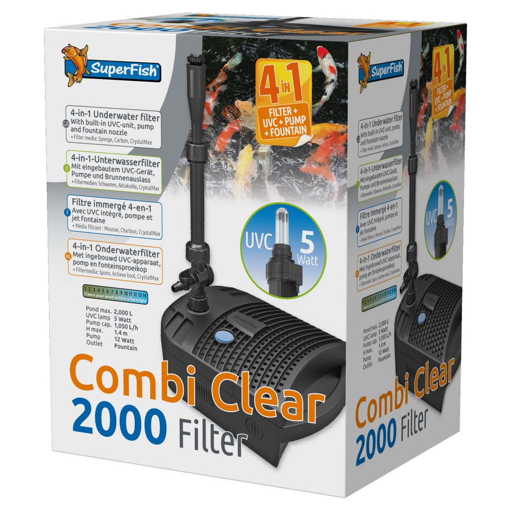 Superfish Combi Clear Pond Filter 2000 with UVC & Fountain