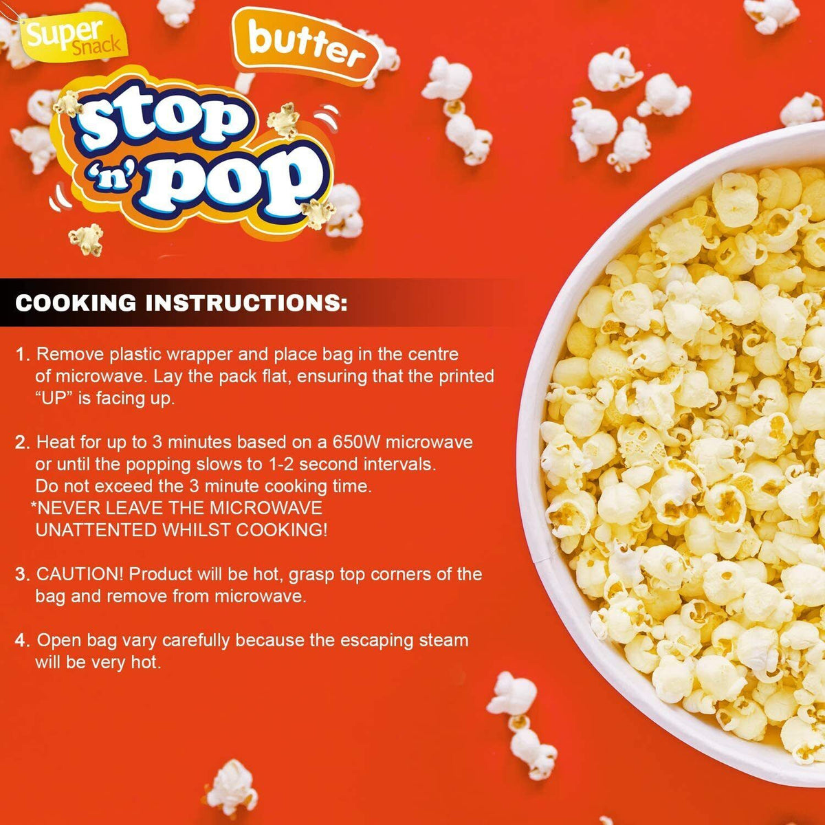 Microwave Popcorn Butter, Salted, Sweet Flavour | 15 Pack