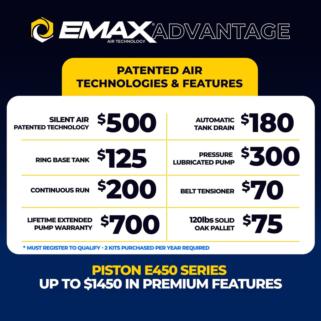 EMAX 7.5 HP 120-Gallon Two-Stage Air Compressor ESP07V120V1PK