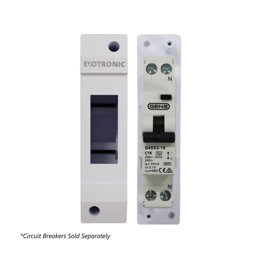 Exotronic 1 Module Din Rail Surface Mount Enclosure