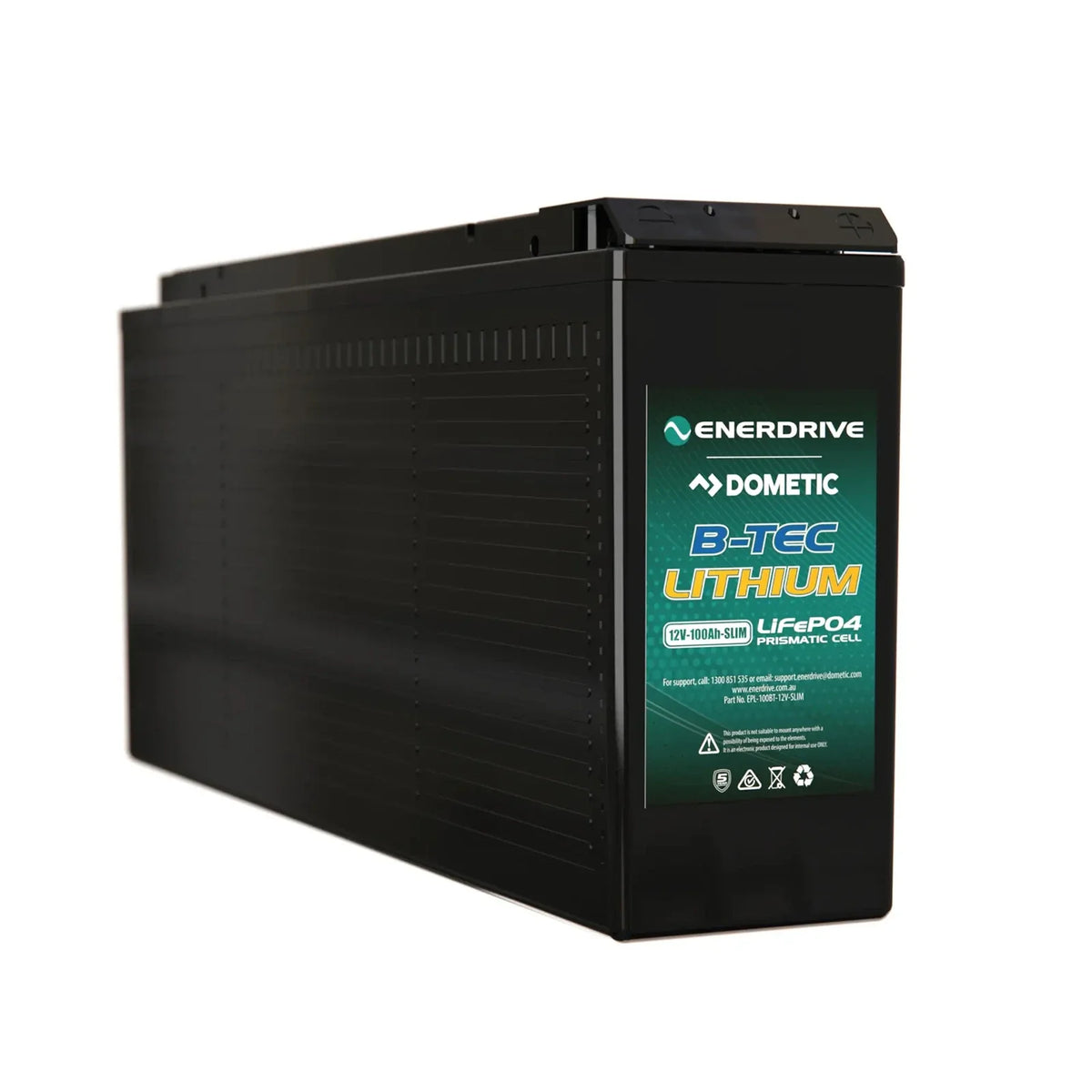Enerdrive 12V 100AH B-TEC Slim Case Lithium Battery